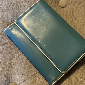 Coach blue leather wallet